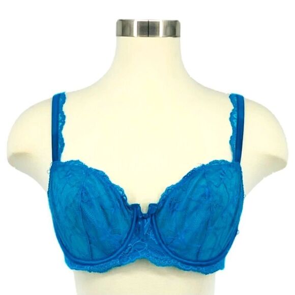 Victoria’s Secret Bright Blue Lacy Bra - Picture 1 of 4